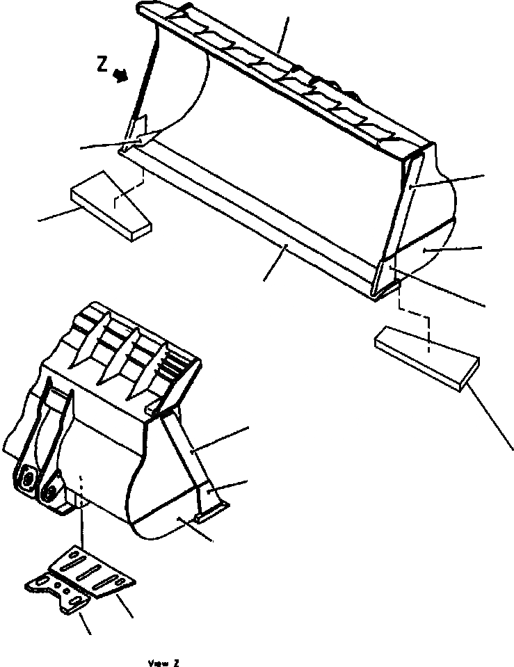 Схема запчастей Komatsu WA700-1L - КОВШ, 8. CUBIC METERS (БЕЗ TEETH) РАБОЧЕЕ ОБОРУДОВАНИЕ