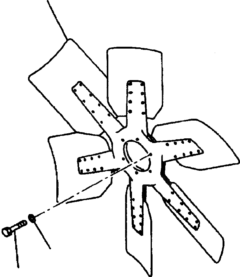 Схема запчастей Komatsu WA700-1L - ВЕНТИЛЯТОР ОХЛАЖДЕНИЯ ДВИГАТЕЛЬ
