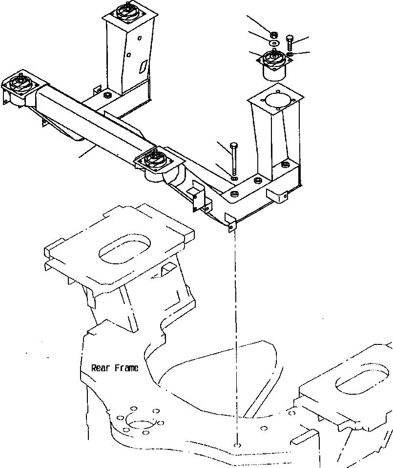 Схема запчастей Komatsu WA800-2L - FIG NO. B ПОЛ СУППОРТ РАМА