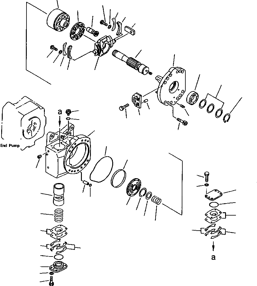 Схема запчастей Komatsu WA800-2L - FIG NO. ПОГРУЗ. НАСОС (/) УПРАВЛ-Е РАБОЧИМ ОБОРУДОВАНИЕМ