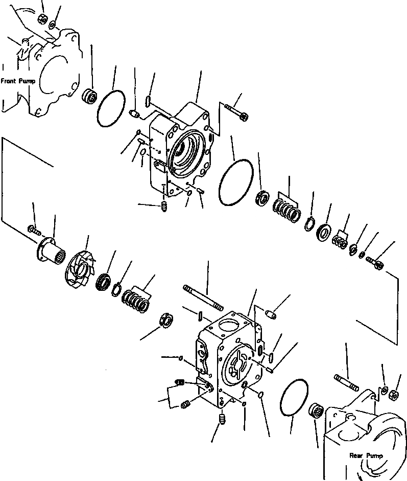 Схема запчастей Komatsu WA800-2L - FIG NO. ПЕРЕКЛЮЧАТЕЛЬ НАСОС (/) УПРАВЛ-Е РАБОЧИМ ОБОРУДОВАНИЕМ