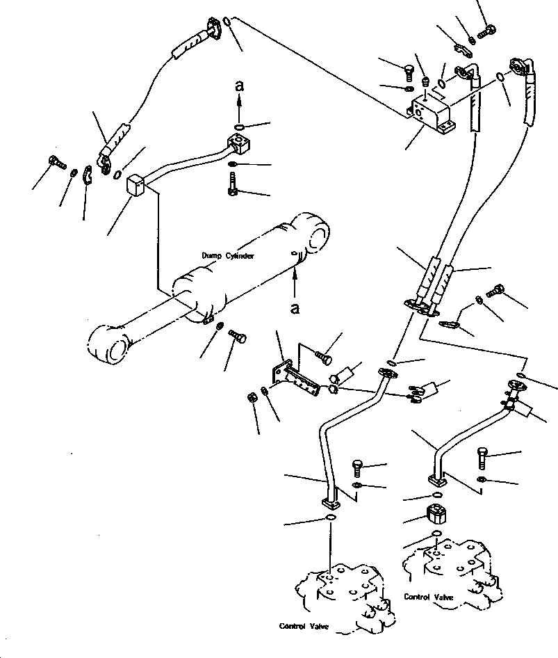 Схема запчастей Komatsu WA800-2L - FIG NO. ГИДРОЛИНИЯ (ЛИНИЯ ГИДРОЦИЛИНДРА КОВША /) УПРАВЛ-Е РАБОЧИМ ОБОРУДОВАНИЕМ