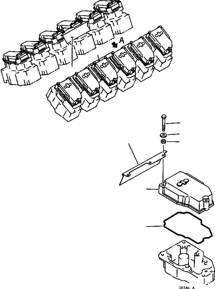 Схема запчастей Komatsu WA800-2L - FIG NO. КОРОМЫСЛО И КОЖУХ COVER ГОЛОВКА ЦИЛИНДРОВ