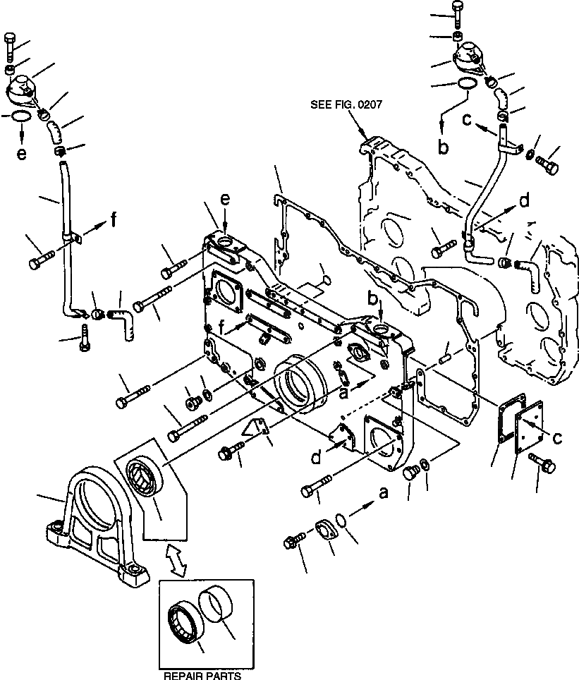 Схема запчастей Komatsu WA800-2L - FIG NO. A ПЕРЕДН. COVER БЛОК ЦИЛИНДРОВ