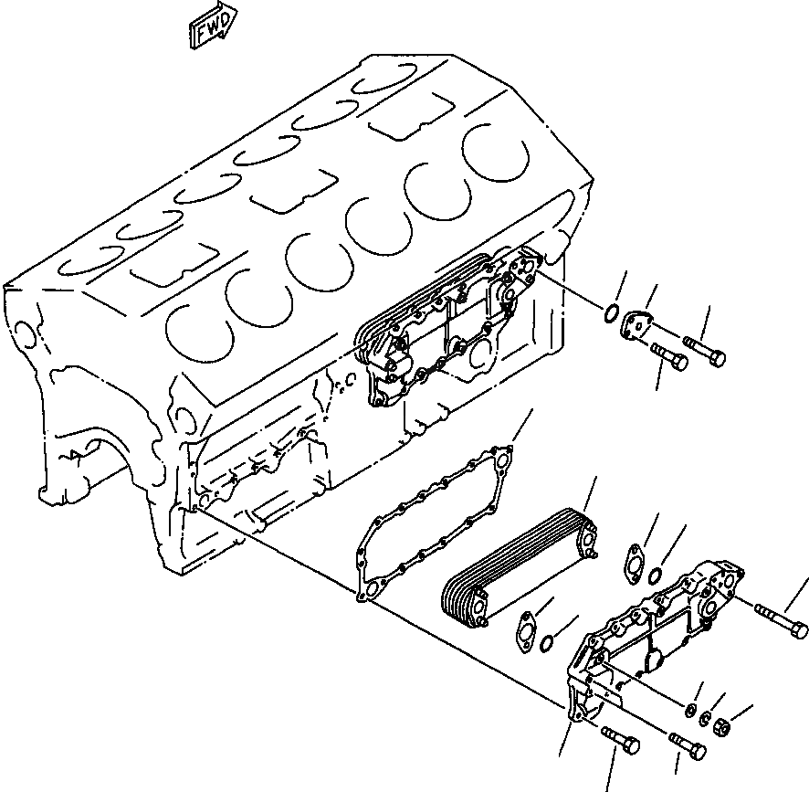 Схема запчастей Komatsu WA800-2L - FIG NO. LUBE МАСЛООХЛАДИТЕЛЬ СИСТЕМА СМАЗКИ МАСЛ. СИСТЕМА