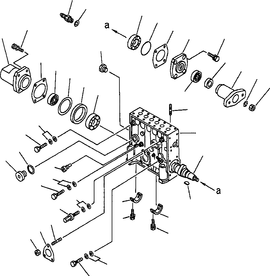 Схема запчастей Komatsu WA800-2L - FIG NO. B ТОПЛИВН. НАСОС (НАСОС ПРАВ.) (/) ТОПЛИВН. СИСТЕМА