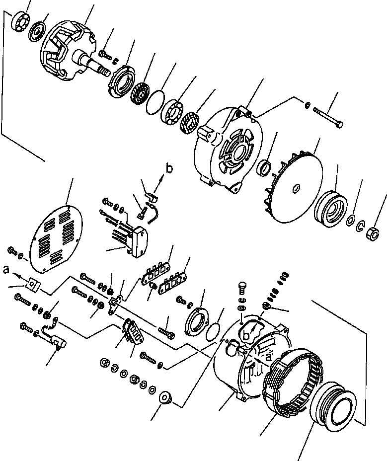 Схема запчастей Komatsu WA800-2L - FIG NO. ГЕНЕРАТОР (7A) ЭЛЕКТРИКА