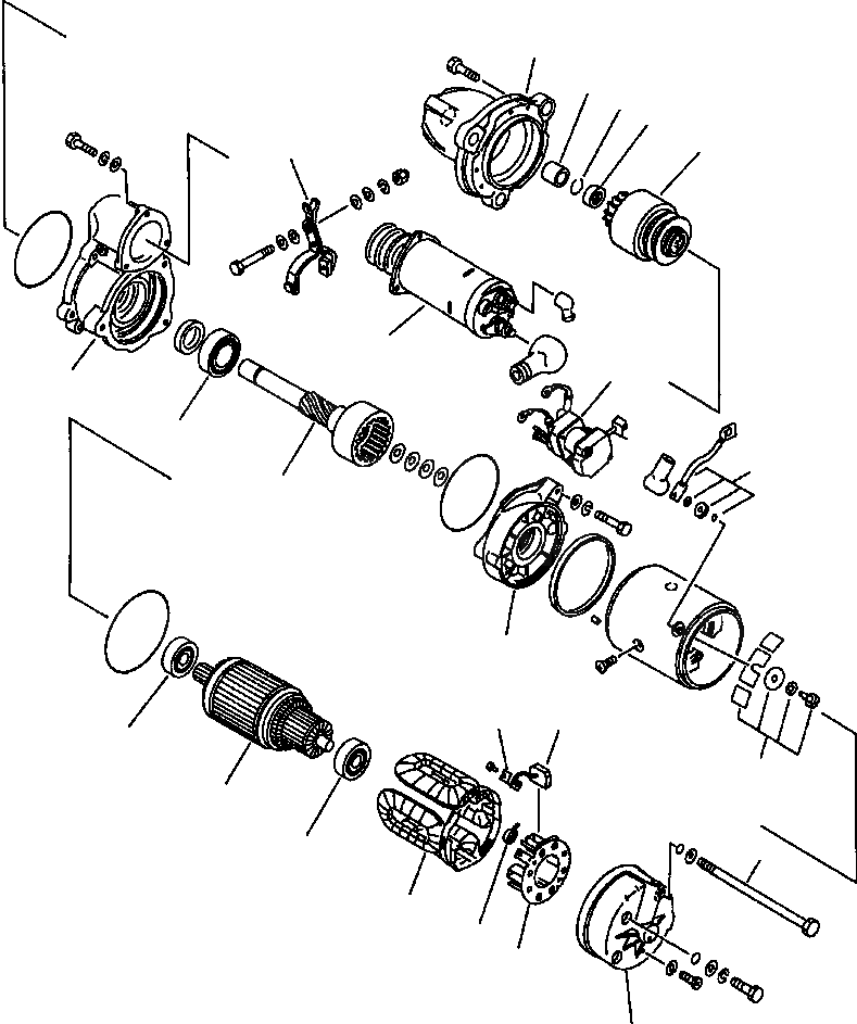 Схема запчастей Komatsu WA800-2L - FIG NO. СТАРТЕР (7.KW) ЭЛЕКТРИКА