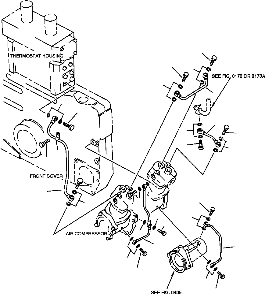 Схема запчастей Komatsu WA800-2L - FIG NO. 7 ЛИНИЯ КОМПРЕССОРА (/) АКСЕССУАРЫ