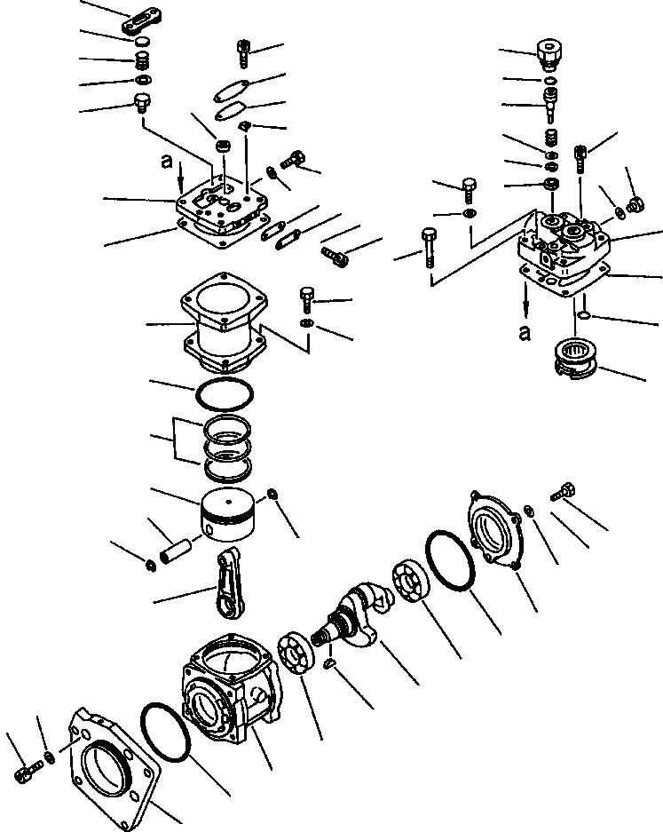 Схема запчастей Komatsu WA800-2L - FIG NO. 7 КОМПРЕССОР (ПЕРЕДН.) АКСЕССУАРЫ