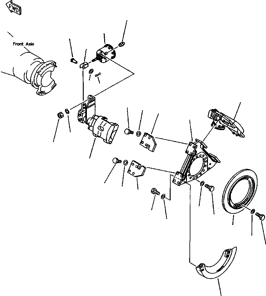 Схема запчастей Komatsu WA800-2LC - FIG NO. СТОЯНОЧНЫЙ ТОРМОЗ КРЕПЛЕНИЕ ВЕДУЩ. ВАЛ, МОСТS КОЛЕСА & ТОРМОЗ. СИСТЕМАS