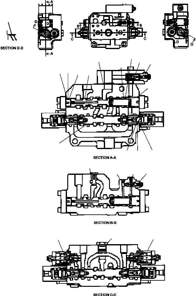 Схема запчастей Komatsu WA800-2LC - FIG NO. КЛАПАН УПРАВЛЕНИЯ ПОВОРОТОМ РУЛЕВ. УПРАВЛЕНИЕ СИСТЕМА УПРАВЛЕНИЯ