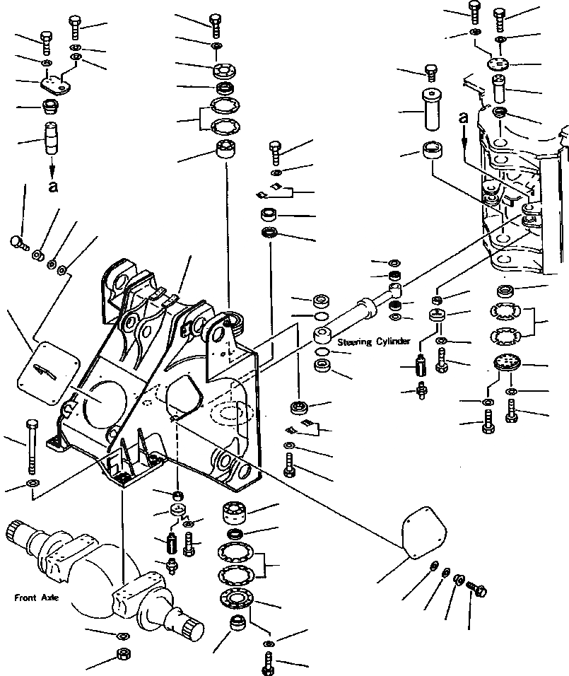 Схема запчастей Komatsu WA800-2LC - FIG NO. A ПЕРЕДН. РАМА РАМА, ЧАСТИ КОРПУСА & SUPERSTRUCTURE