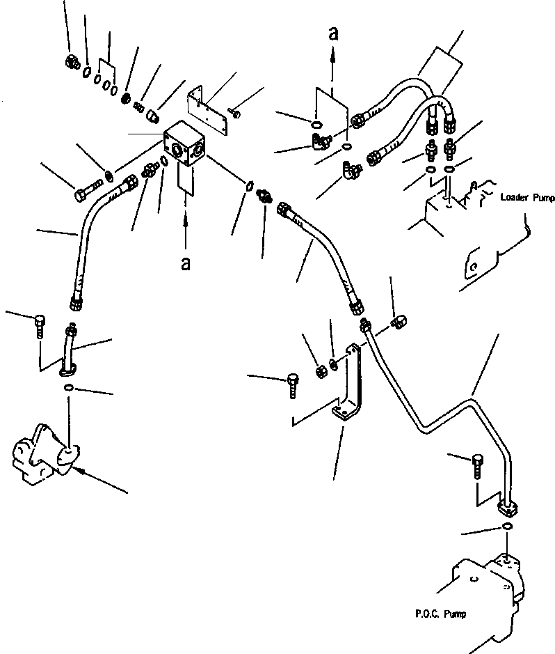 Схема запчастей Komatsu WA800-2LC - ГИДРОЛИНИЯ (P. O. C. И P. P. C. КЛАПАН ЛИНИЯ /7) УПРАВЛ-Е РАБОЧИМ ОБОРУДОВАНИЕМ