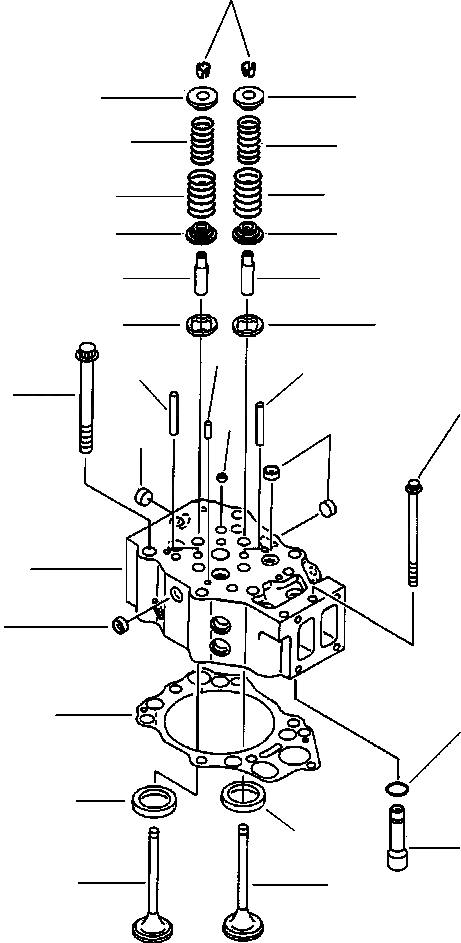 Схема запчастей Komatsu WA800-2LC - ГОЛОВКА ЦИЛИНДРОВ ГОЛОВКА ЦИЛИНДРОВ