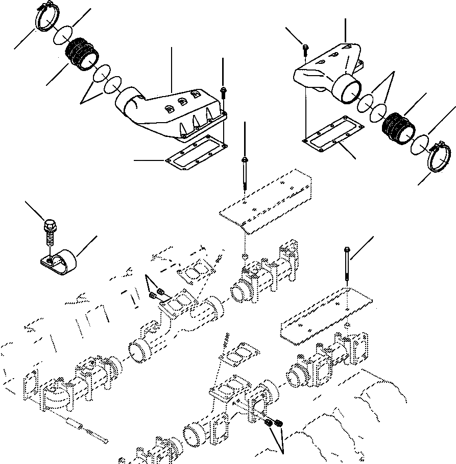 Схема запчастей Komatsu WA800-2LC - ВОЗД. CROSSOVER СОЕДИН-Е ГОЛОВКА ЦИЛИНДРОВ