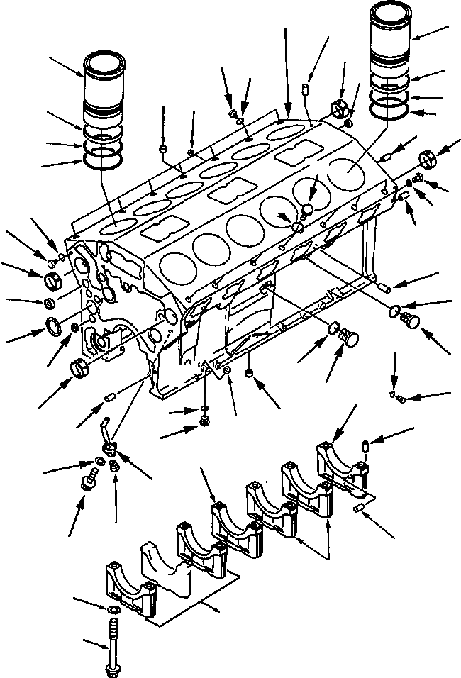 Схема запчастей Komatsu WA800-2LC - БЛОК ЦИЛИНДРОВ БЛОК ЦИЛИНДРОВ