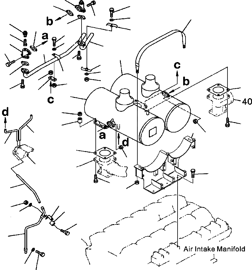 Схема запчастей Komatsu WA800-3LC - B-A ГЛУШИТЕЛЬ КОМПОНЕНТЫ ДВИГАТЕЛЯ