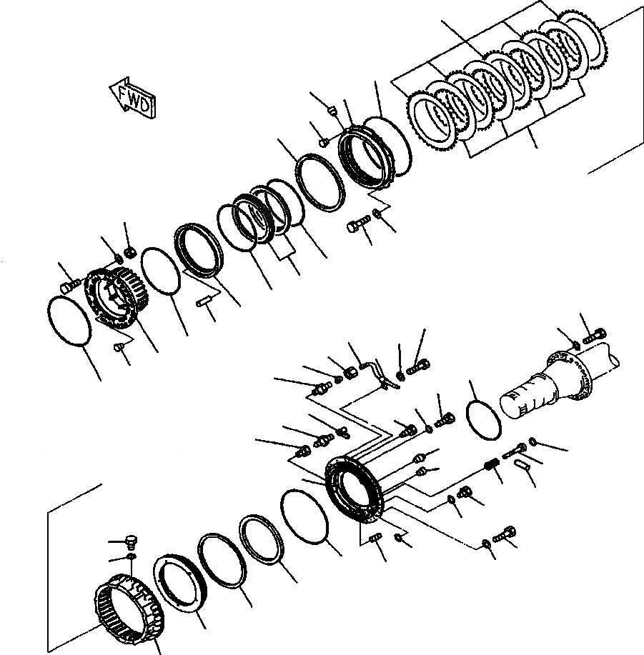 Схема запчастей Komatsu WA800-3LC - F-A ПЕРЕДНИЙ МОСТ ПЕРЕДНИЕ ТОРМОЗА СИЛОВАЯ ПЕРЕДАЧА И КОНЕЧНАЯ ПЕРЕДАЧА