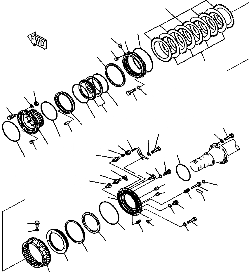 Схема запчастей Komatsu WA800-3LC - F-A ЗАДН. МОСТ КОЛЕСН. ТОРМОЗ СИЛОВАЯ ПЕРЕДАЧА И КОНЕЧНАЯ ПЕРЕДАЧА