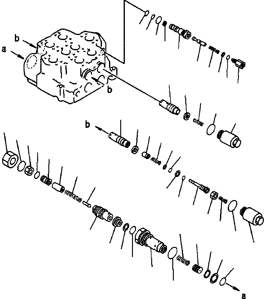 Схема запчастей Komatsu WA800-3LC - H-A 2-Х СЕКЦИОНН. УПРАВЛЯЮЩ. КЛАПАН (/) ПОГРУЗ. И CARRY ГИДРАВЛИКА