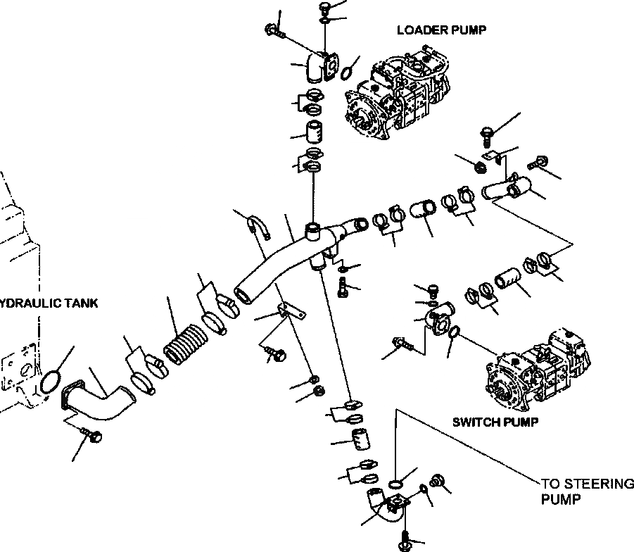 Схема запчастей Komatsu WA800-3LC - H-A ГИДРАВЛ ЛИНИЯ ГИДРАВЛ ВСАСЫВ. ЛИНИЯ ГИДРАВЛИКА