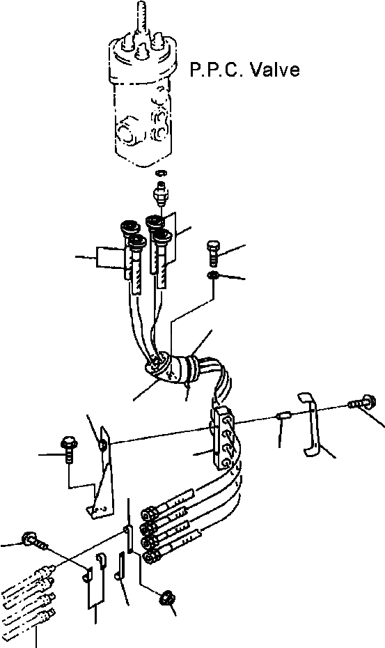 Схема запчастей Komatsu WA800-3LC - H-7A ГИДРОЛИНИЯ ЛИНИЯ КЛАПАНА PPC ПЕРЕДН. (/) ГИДРАВЛИКА