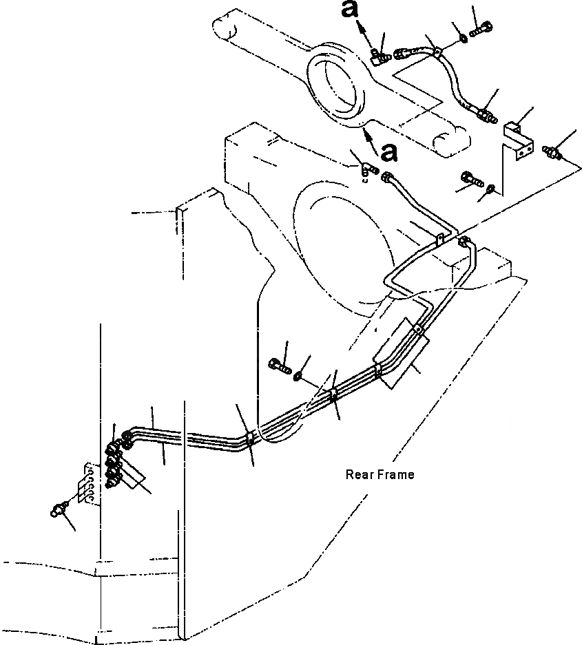 Схема запчастей Komatsu WA800-3LC - J7-A УДАЛЕНН. СМАЗКА ЗАДН. (/) ОСНОВНАЯ РАМА И ЕЕ ЧАСТИ