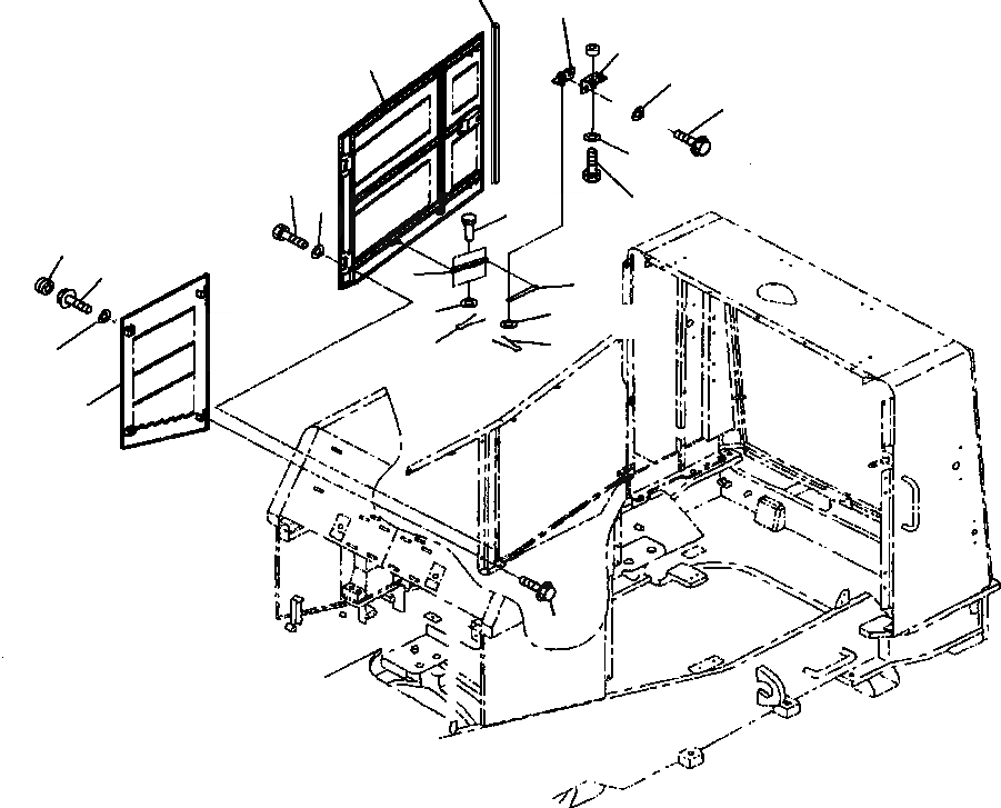 Схема запчастей Komatsu WA800-3LC - M-A КАПОТ ПРАВ. ДВЕРЬ И COVER ЧАСТИ КОРПУСА