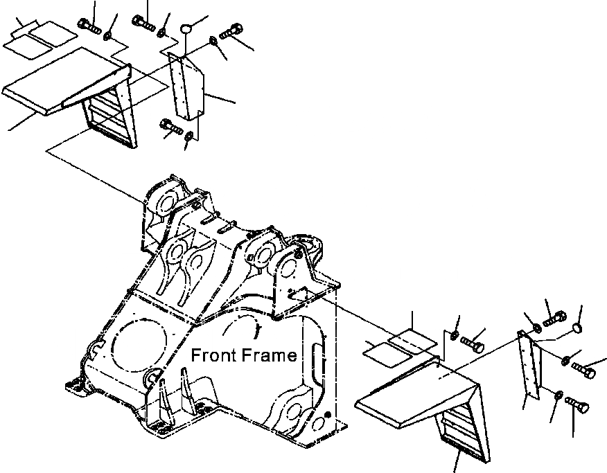 Схема запчастей Komatsu WA800-3LC - M-A ПЕРЕДН. КРЫЛО ЧАСТИ КОРПУСА