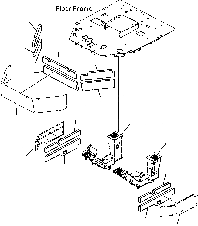 Схема запчастей Komatsu WA800-3LC - M-A ПОКРЫТИЕ ПОЛА INSULATION ЧАСТИ КОРПУСА