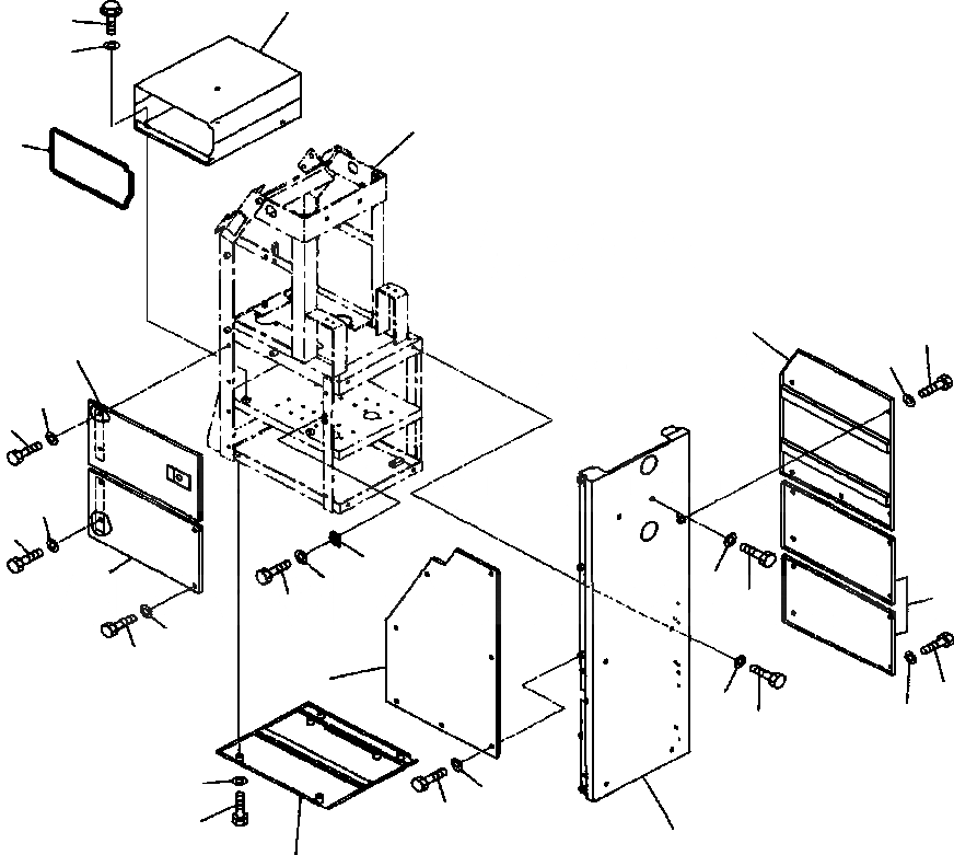 Схема запчастей Komatsu WA800-3LC - M-A КРЫЛО И ЛЕСТНИЦА COMPONENT COVER ЧАСТИ КОРПУСА