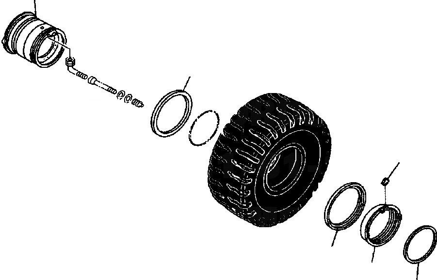 Схема запчастей Komatsu WA800-3LC - S-A ОБОД КОЛЕСА (-- LT) ПОДВЕСКА И КОЛЕСА