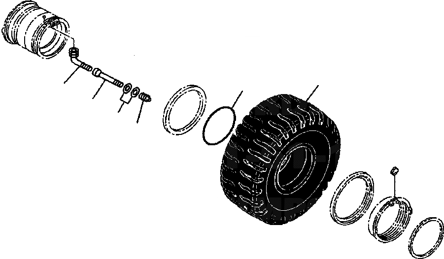 Схема запчастей Komatsu WA800-3LC - S-A ШИНЫ /--PR-L БЕСКАМЕРН. - GOODYEAR ПОДВЕСКА И КОЛЕСА