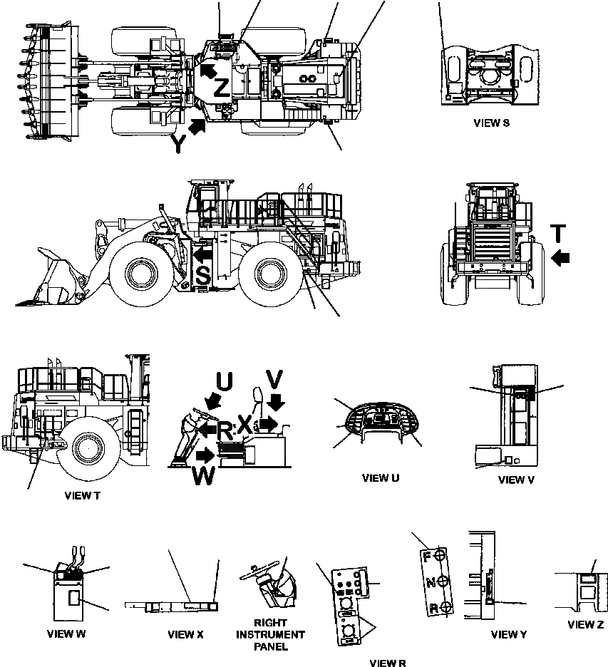 Схема запчастей Komatsu WA800-3LC - U-A ПОЛ ТАБЛИЧКИS МАРКИРОВКА