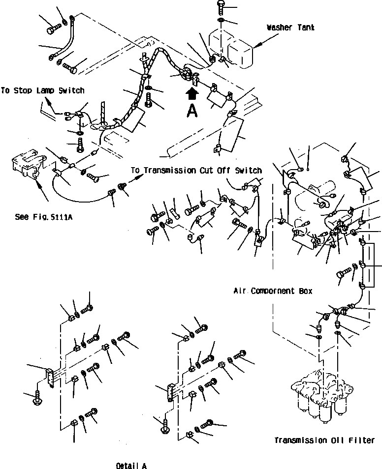Схема запчастей Komatsu WA900-1L - FIG NO. A ЭЛЕКТРИКА (ПОЛ ЛИНИЯ) КОМПОНЕНТЫ ДВИГАТЕЛЯ & ЭЛЕКТРИКА