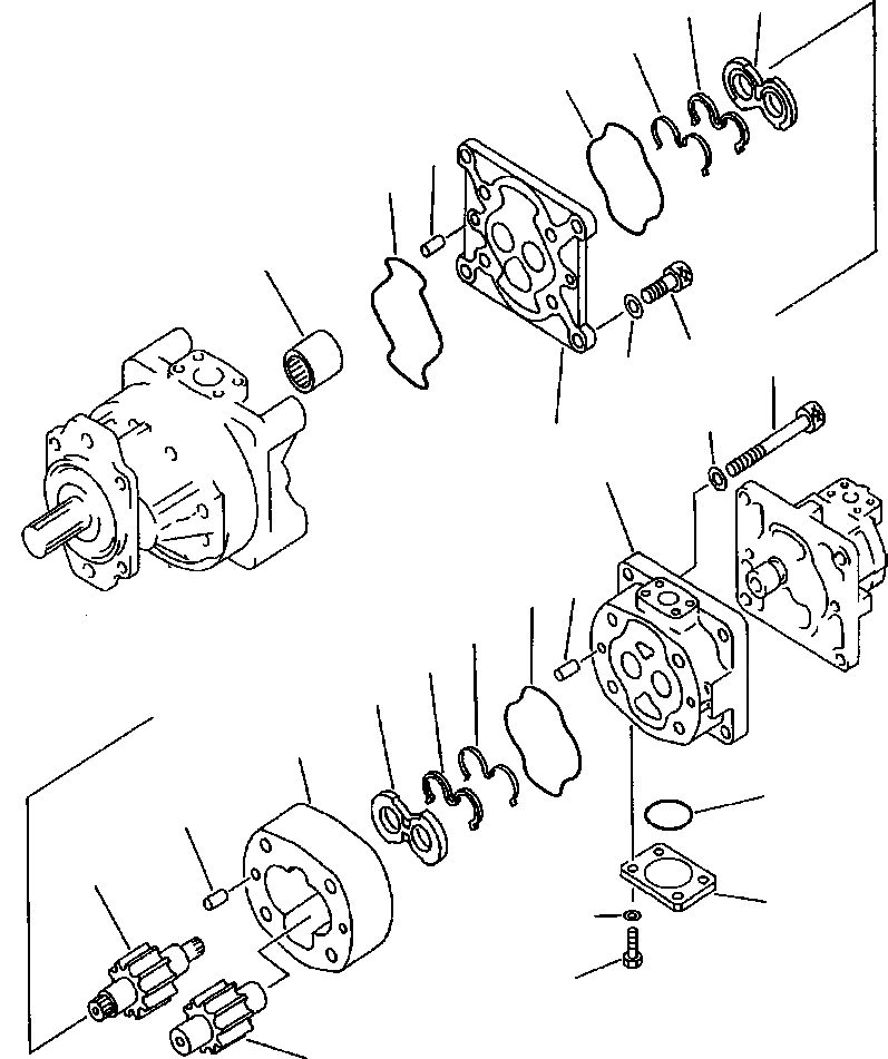 Схема запчастей Komatsu WA900-1L - FIG NO. ГИДРОТРАНСФОРМАТОР И P. O. C. НАСОС (/) УПРАВЛ-Е РАБОЧИМ ОБОРУДОВАНИЕМ