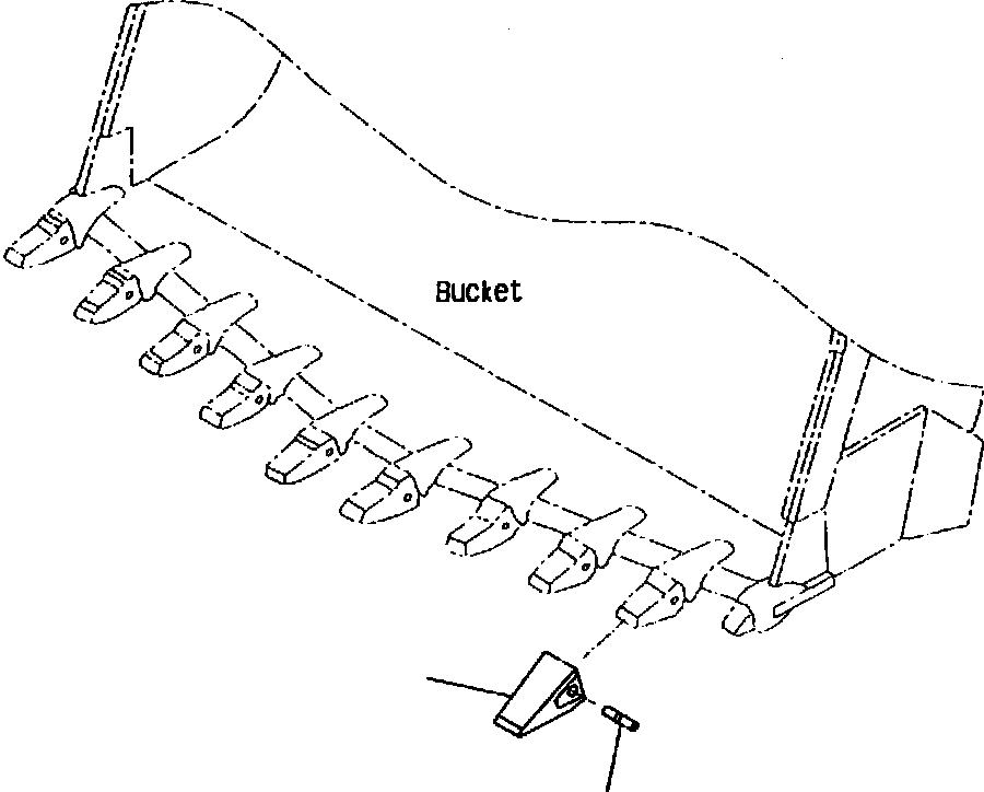 Схема запчастей Komatsu WA900-1L - FIG NO. 7 POINT РАБОЧЕЕ ОБОРУДОВАНИЕ