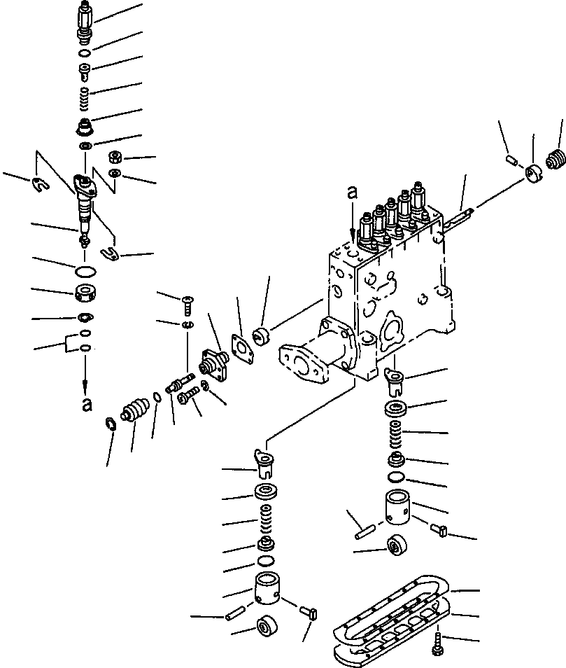 Схема запчастей Komatsu WA900-1L - FIG NO. B ТОПЛИВН. НАСОС (НАСОС ЛЕВ.) (/) ТОПЛИВН. СИСТЕМА