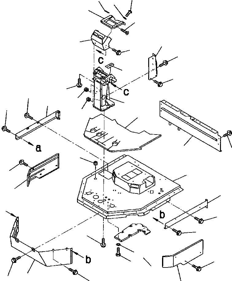 Схема запчастей Komatsu WA900-1LC A20008-UP - FIG NO. ОСНОВН. КОНСТРУКЦИЯ РАМА