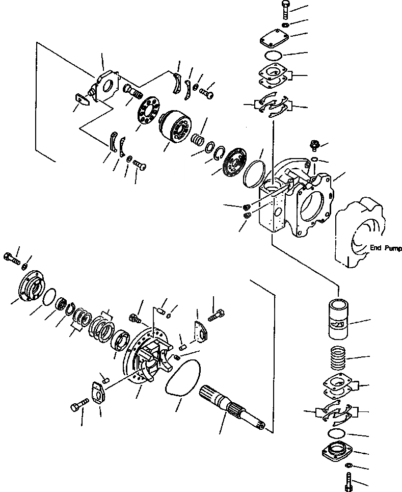 Схема запчастей Komatsu WA900-1LC A20008-UP - FIG NO. ПОГРУЗ. НАСОС (/) УПРАВЛ-Е РАБОЧИМ ОБОРУДОВАНИЕМ