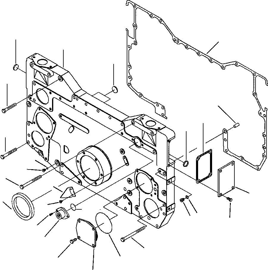 Схема запчастей Komatsu WA900-1LC A20008-UP - ПЕРЕДН. ПРИВОД COVER БЛОК ЦИЛИНДРОВ