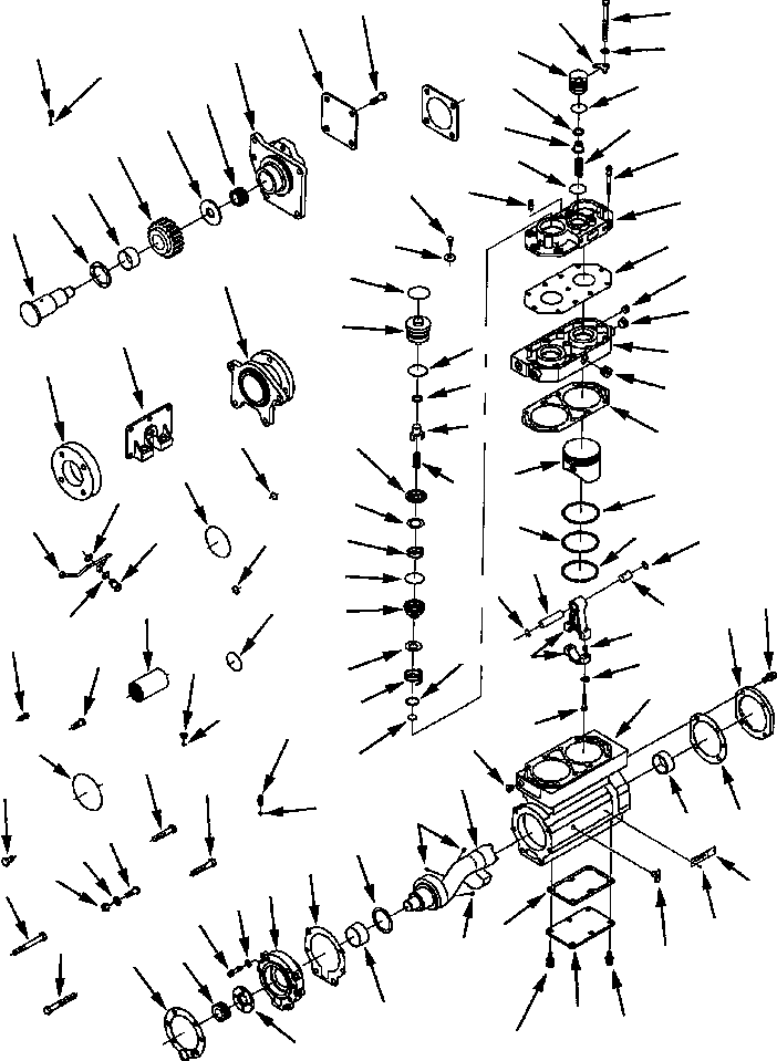 Схема запчастей Komatsu WA900-1LC A20008-UP - КОМПРЕССОР АКСЕССУАРЫ