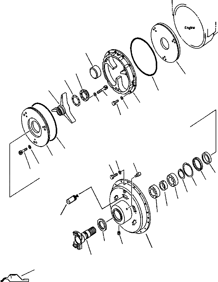 Схема запчастей Komatsu WA900-3LC - B-A ДЕМПФЕР КОМПОНЕНТЫ ДВИГАТЕЛЯ