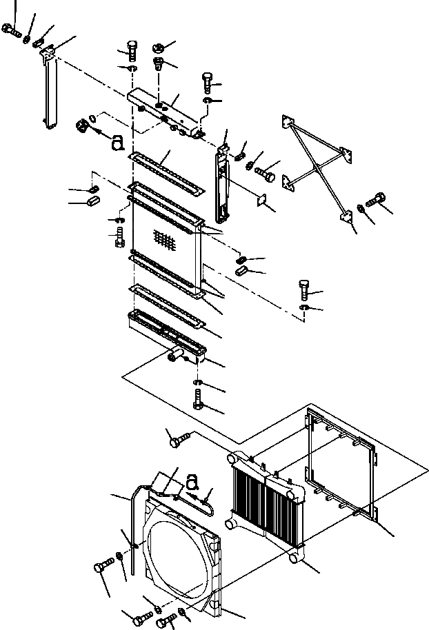 Схема запчастей Komatsu WA900-3LC - C-A РАДИАТОР СИСТЕМА ОХЛАЖДЕНИЯ