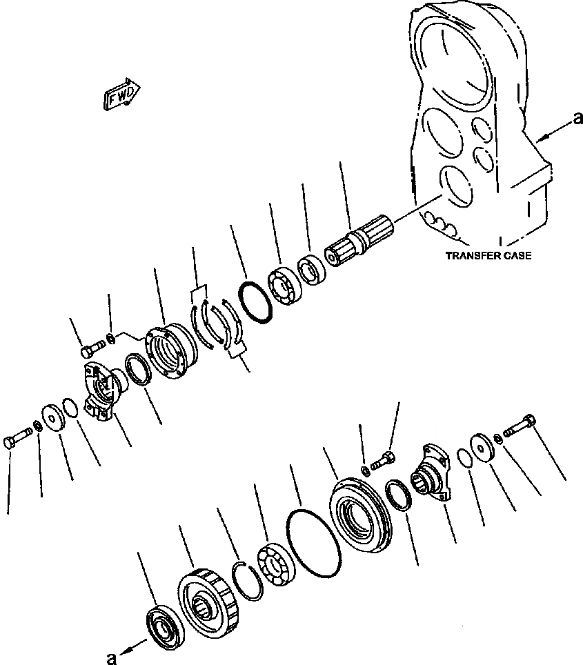 Схема запчастей Komatsu WA900-3LC - F-8A ТРАНСМИССИЯ ВЫХОДНОЙ ВАЛ (/) СИЛОВАЯ ПЕРЕДАЧА И КОНЕЧНАЯ ПЕРЕДАЧА