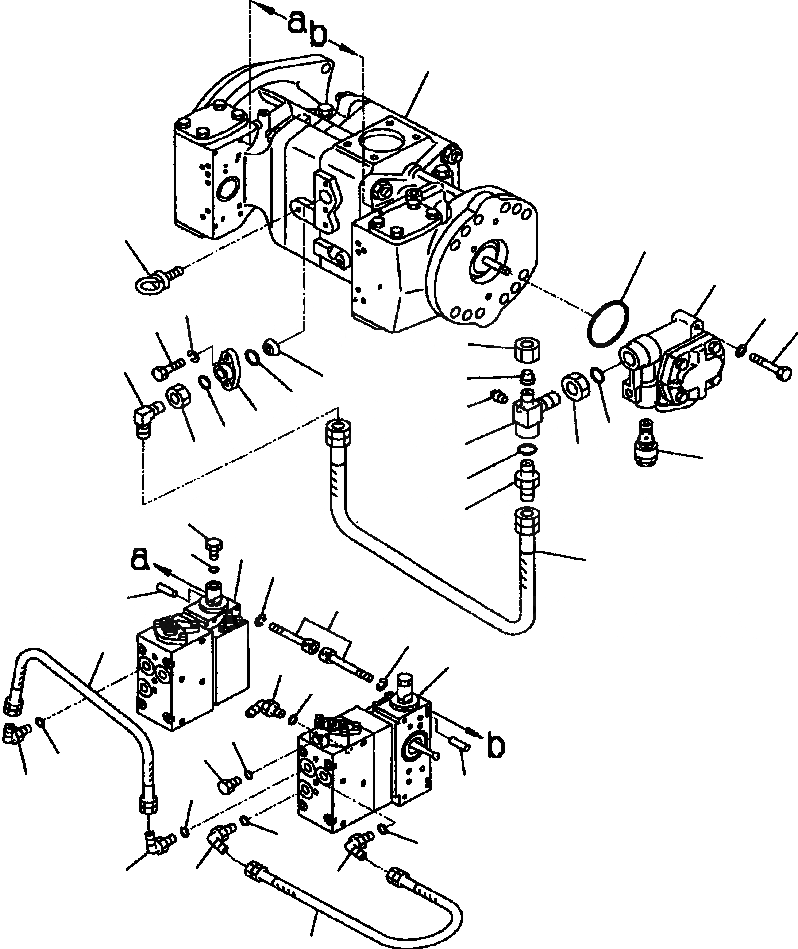 Схема запчастей Komatsu WA900-3LC - H-A ПЕРЕКЛЮЧАТЕЛЬ НАСОС КЛАПАНS (заводской номер A-A ) ГИДРАВЛИКА