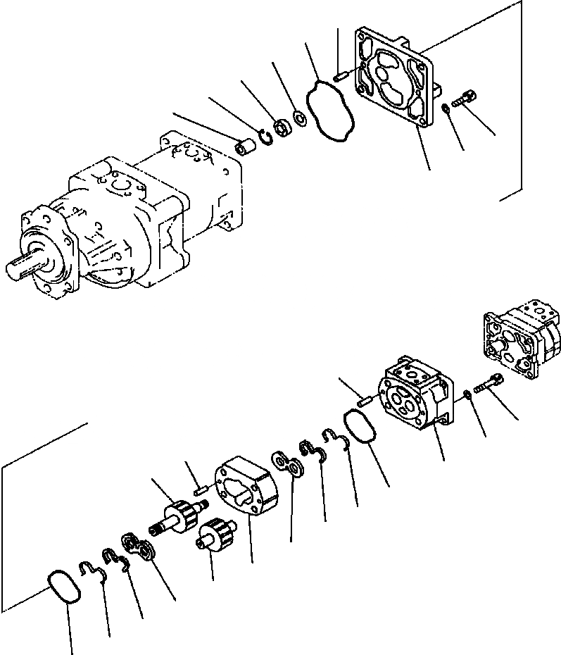 Схема запчастей Komatsu WA900-3LC - H-A ГИДР. НАСОС. НАСОС ASSEMBLY SAR ГИДРАВЛИКА