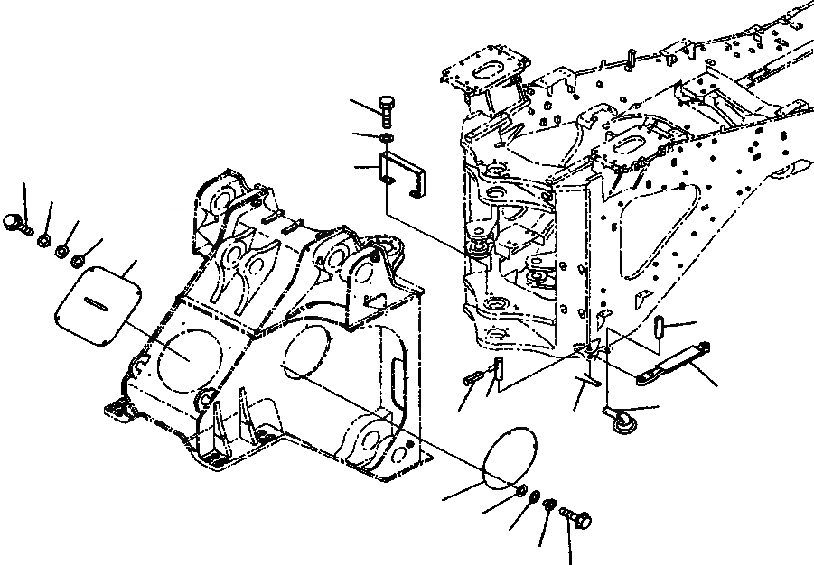 Схема запчастей Komatsu WA900-3LC - J9-A БЛОКИР. BAR И COVER ОСНОВНАЯ РАМА И ЕЕ ЧАСТИ