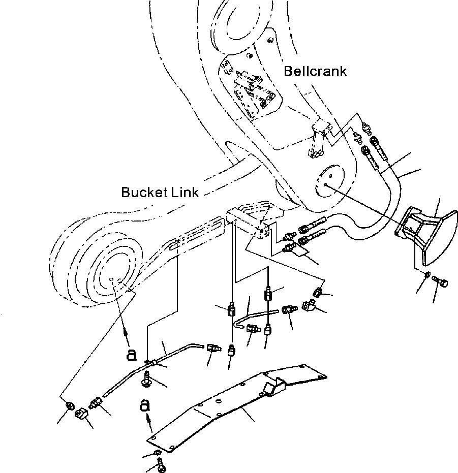 Схема запчастей Komatsu WA900-3LC - J7-7A АВТОМАТИЧ. СМАЗ. СОЕДИНЕНИЕ КОВША ОСНОВНАЯ РАМА И ЕЕ ЧАСТИ